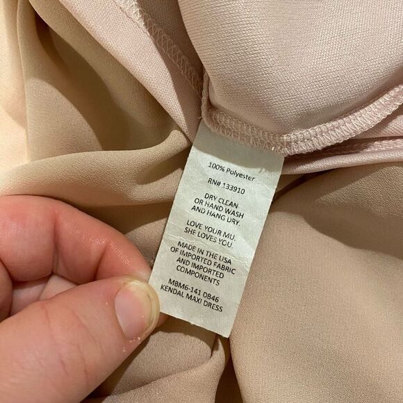 Show Me Your Mumu Kendall Maxi Dress in Dusty Blush Crisp Small - Picture 9 of 9